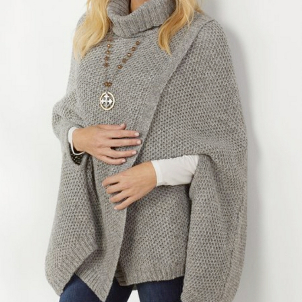 Soft Surroundings Grey Hudson Pullover NWT Poncho - Picture 13 of 13
